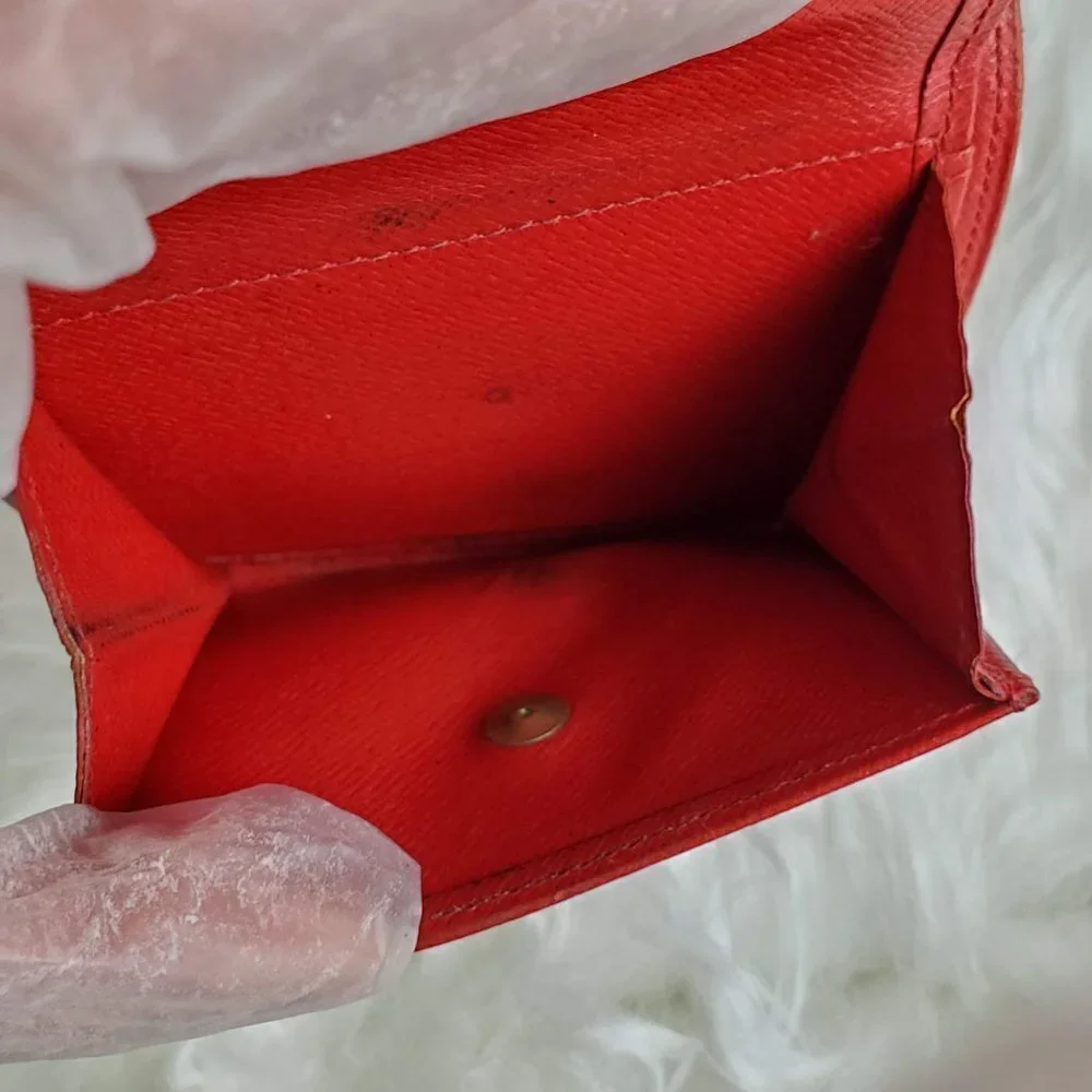 Louis Vuitton Vintage Red Epi Leather Compact Bifold Wallet